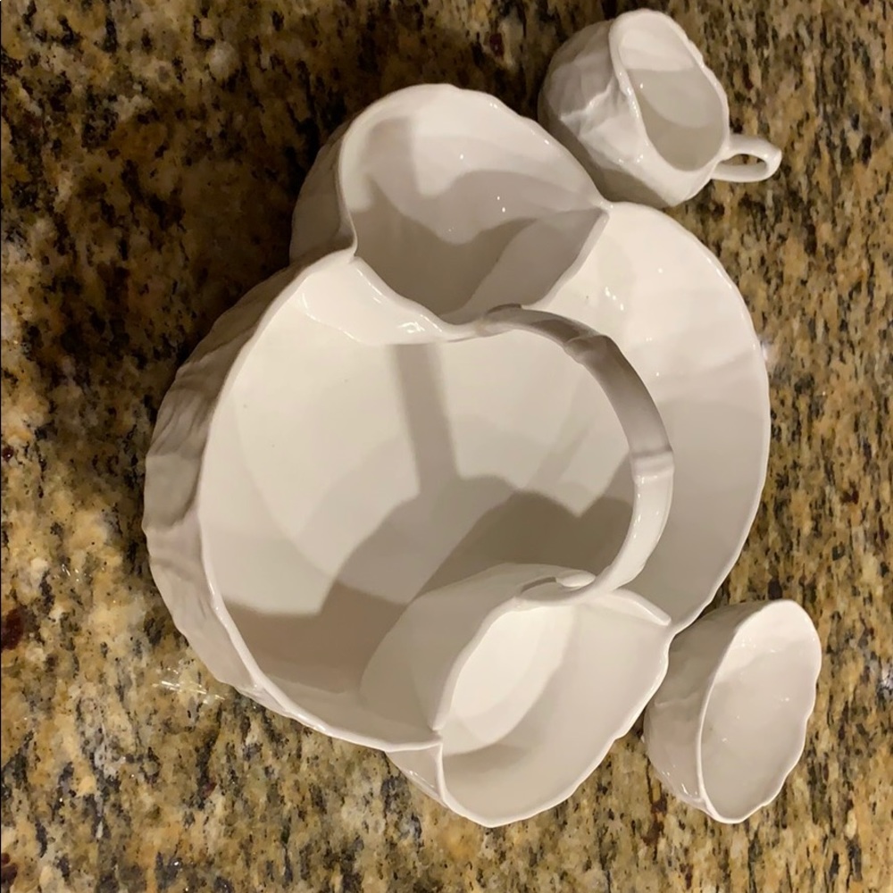 Wedgwood strawberry bowl with cream and sugar